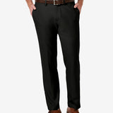 Haggar Men's Cool 18 Pro Stretch Straight Fit Flat Front Dress Pants Black Size 38X30