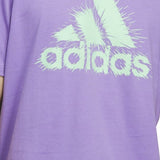 adidas Men's Short Sleeve Logo Graphic T-Shirt Purple Size XX-Large