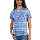 Sun + Stone Men's Regular Fit Geo Print T Shirt Blue  Size Medium