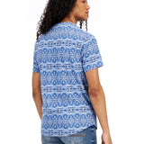 Sun + Stone Men's Regular Fit Geo Print T Shirt Blue  Size Medium
