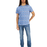 Sun + Stone Men's Regular Fit Geo Print T Shirt Blue  Size Medium