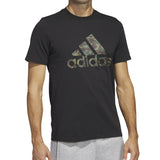 adidas Men's Camo Logo Cotton Short-Sleeve T-Shirt Black Size Small