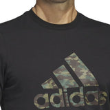 adidas Men's Camo Logo Cotton Short-Sleeve T-Shirt Black Size Small