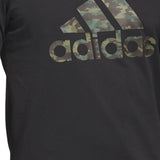 adidas Men's Camo Logo Cotton Short-Sleeve T-Shirt Black Size Small