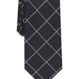 Alfani Men's Robinson Grid Tie Black  Size Regular