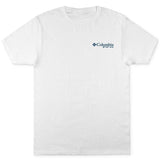 Columbia Men's Pfg Classic Fit Boat Logo Graphic T Shirt White Size Medium