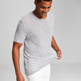 And Now This Men's Ribbed Pocket Knit Short Sleeve Shirt Gray Size XX-Large