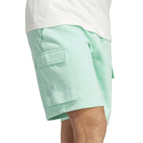 adidas Men's Essentials Fleece Cargo Shorts Green Size Large