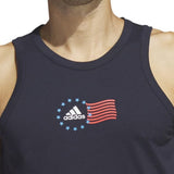 adidas Men's American Flag Tank Blue Size Medium