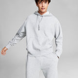 And Now This Men's Fleece Hoodie with Kangaroo Pockets Gray Size Large