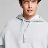And Now This Men's Fleece Hoodie with Kangaroo Pockets Gray Size Large