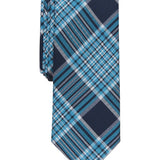 Bar III Men's Leroy Plaid Skinny Tie Blue Size Regular