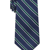 Tommy Hilfiger Men's Kingston Striped Tie Green Size Regular