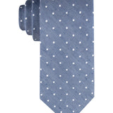 Tommy Hilfiger Men's Linen Dot Tie Blue Size Regular