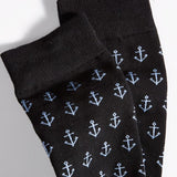 Club Room Men's Anchor Crew Socks Black Size 10-13