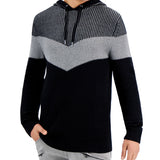 Inc International Concepts Men's Colorblocked Hoodie Sweater Black Size M