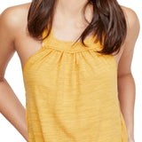 We The Free Womens Good For You Slub Solid Tank Top Yellow Size S