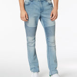 American Rag Men's Slim-Fit Stretch Destroyed Moto Jeans Blue Size 31x32