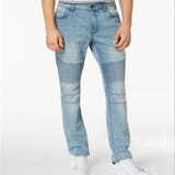 American Rag Men's Slim-Fit Stretch Destroyed Moto Jeans Blue Size 31x32