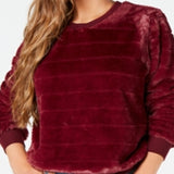 Crave Fame Juniors' Faux-Fur Sweatshirt Brown Size L