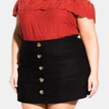 City Chic Women's Mini Skort Black Size 20W