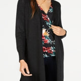 Thalia Sodi Women's Lurex Duster Cardigan Black Size XX-Large