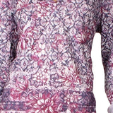 Style & Co Women's Roll Tab Sleeve Split Neck Top Purple Size X-Large