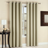 Sun Zero Maximus Woven Vertical Stripe Blackout 54 x 63 Curtain Panel Bedding