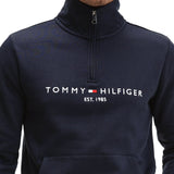 Tommy Hilfiger Mens Mock Neck 1/4 Zip Sweatshirt Blue Size XS