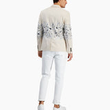 INC Mens Slim Fit Floral Sportcoat Gray Size L
