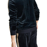 INC Mens Velour Sweatshirt Track Jacket Black Size XS