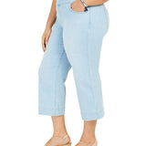 Style & Co Women's Cropped Wide Leg Jeans Blue Size Petite Small