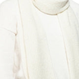 Style & Co Women's Ribbed Metallic Scarf White Size Regular