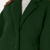 Collection B Junior's Faux Fur Coat Green Size Medium