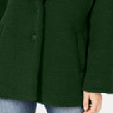 Collection B Junior's Faux Fur Coat Green Size Medium