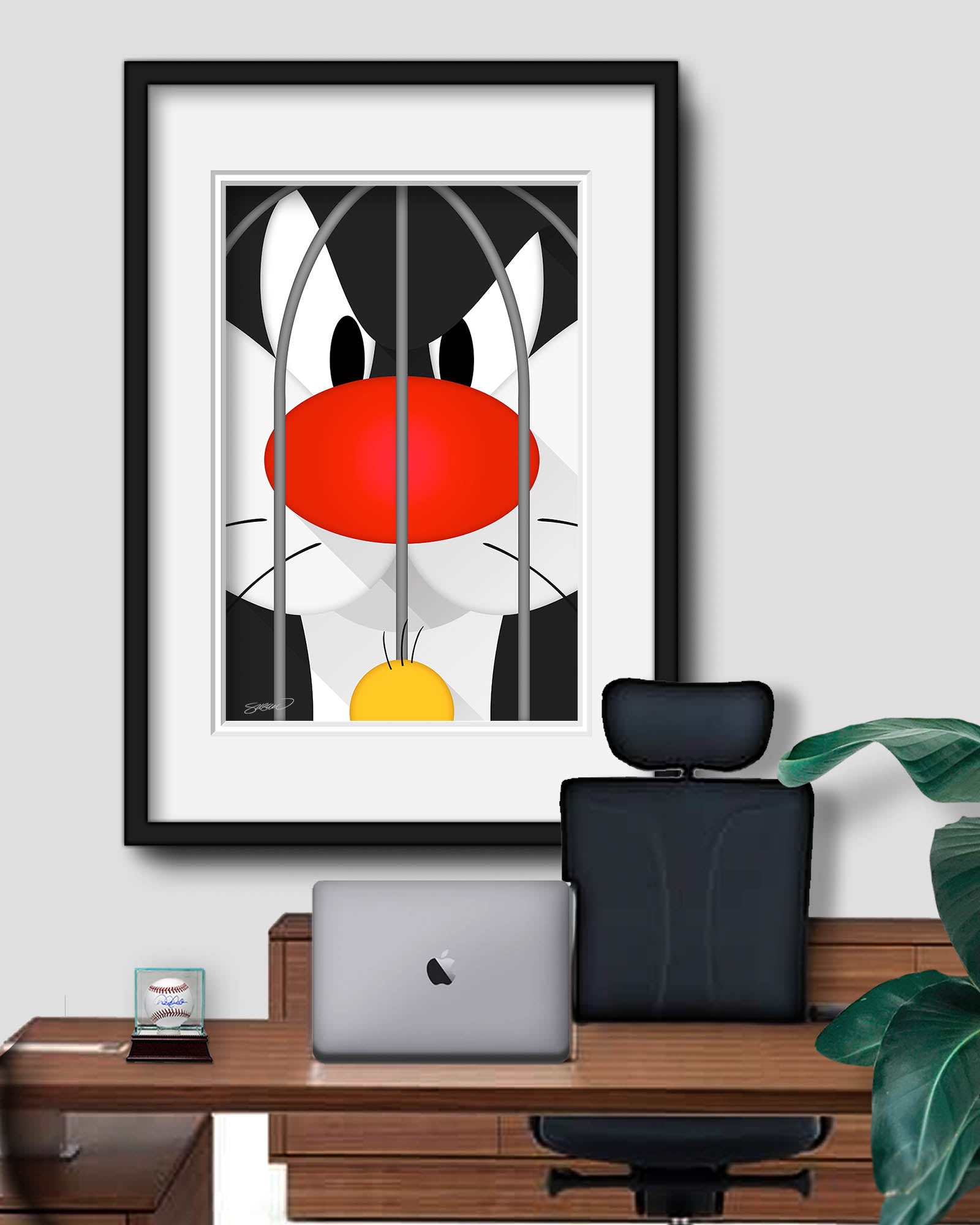 Putty Tat Trouble - Minimalist Looney Tunes Art Print