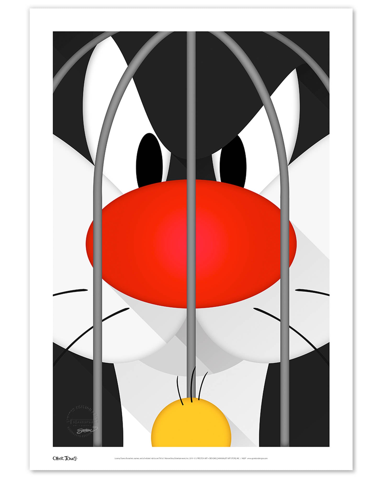 Putty Tat Trouble - Minimalist Looney Tunes Art Print