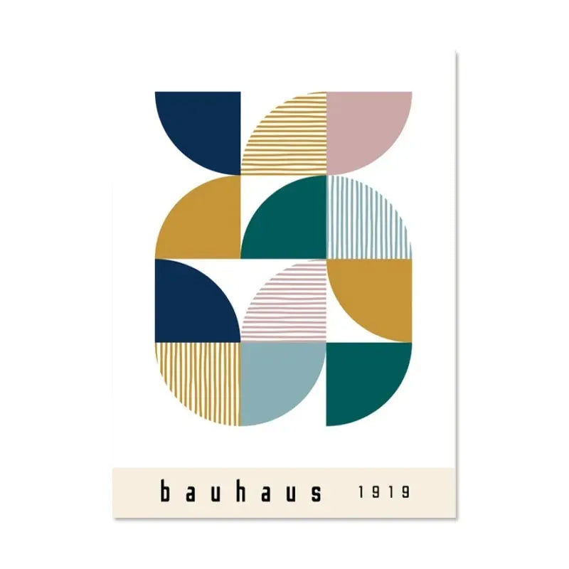 Modern Black & White Bauhaus Canvas Print