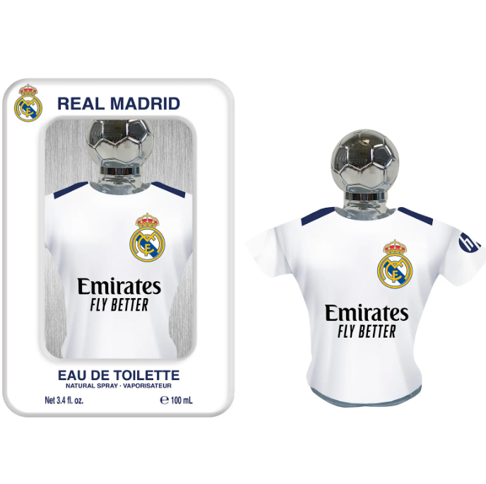 Real Madrid Eau de Toilette for Men 3.4 oz. (Metallic Box)