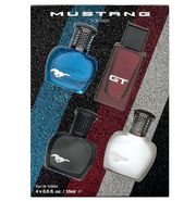 Mustang 4PC Coffret EDT 0.5 oz (White, Blue, Black, GT Red)