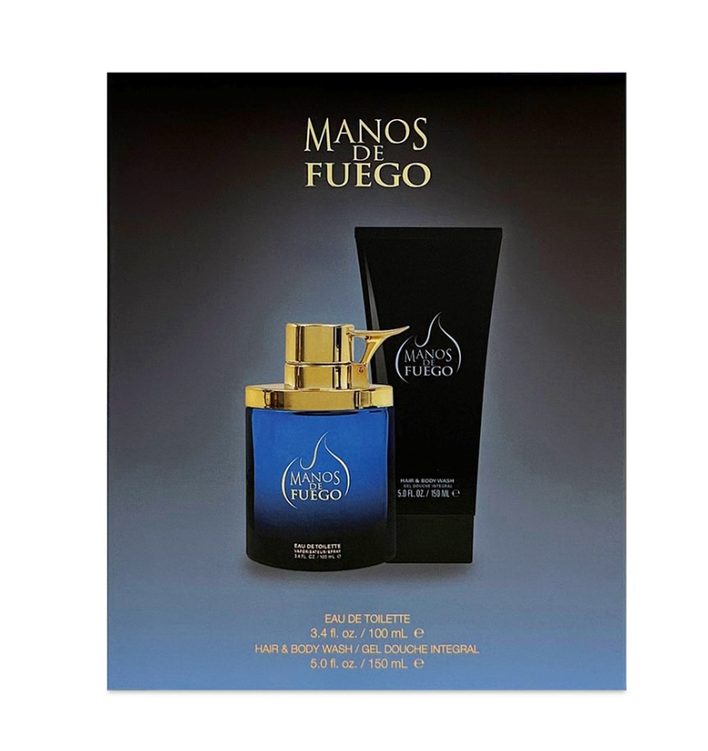 Manos de Fuego Macho Man 2PC Set for Men 3.4 oz EDT (5.0 oz HBW)