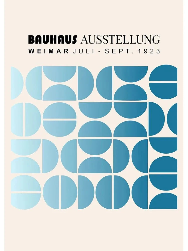 Modern Black & White Bauhaus Canvas Print