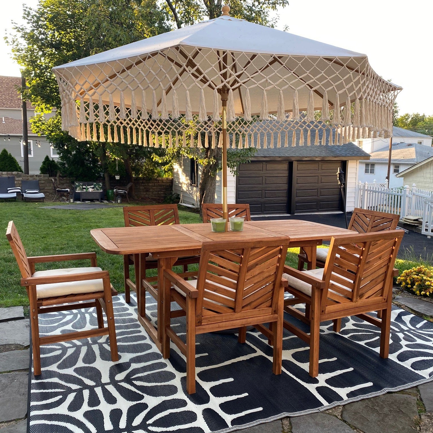 Serowe - Black & White Outdoor Rug For Patio