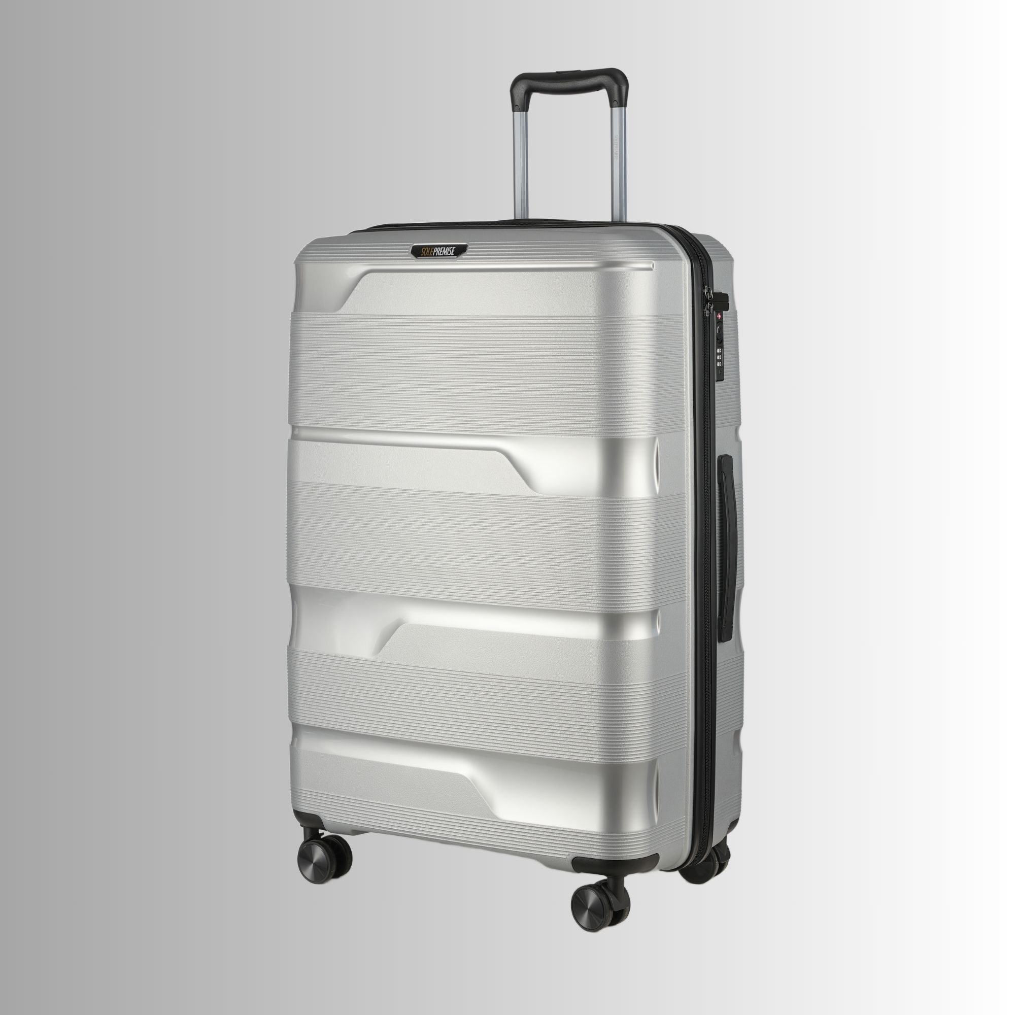 Silver Hardcase Roller Luggage Set (28', 24' And 20')