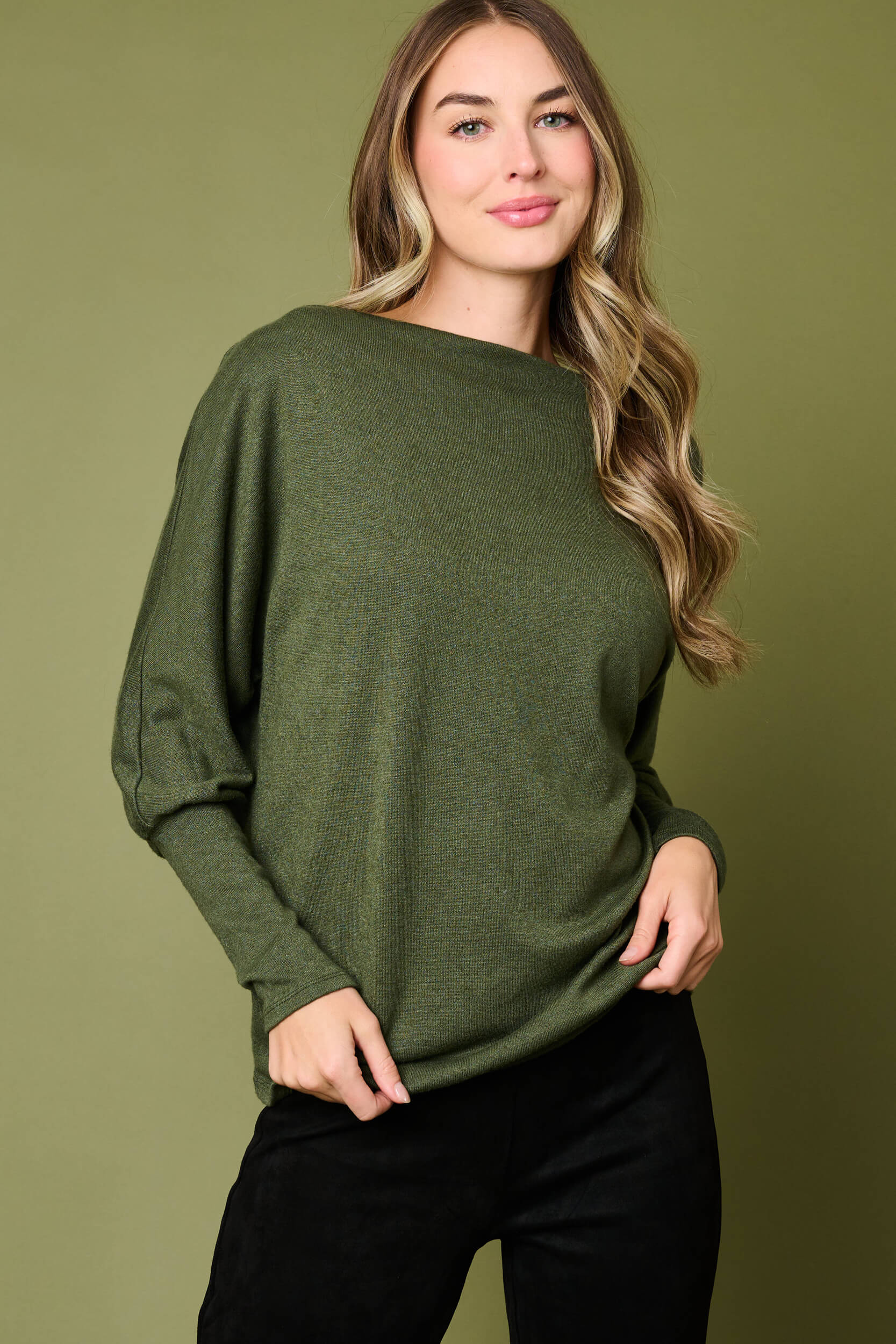 Slouchy Luxe Open Neck Sweater