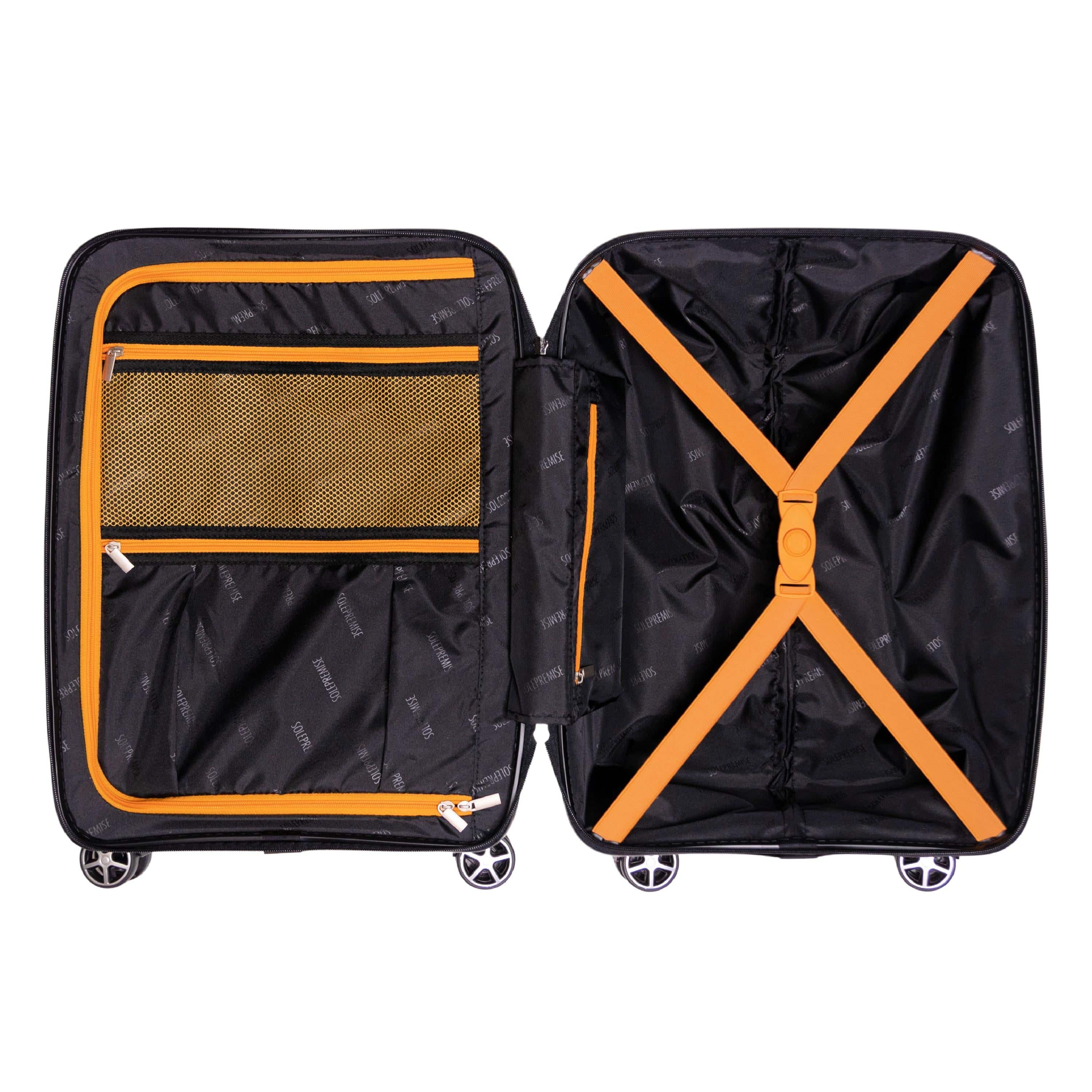 Black Hardcase Roller Luggage Set (28', 24' And 20')