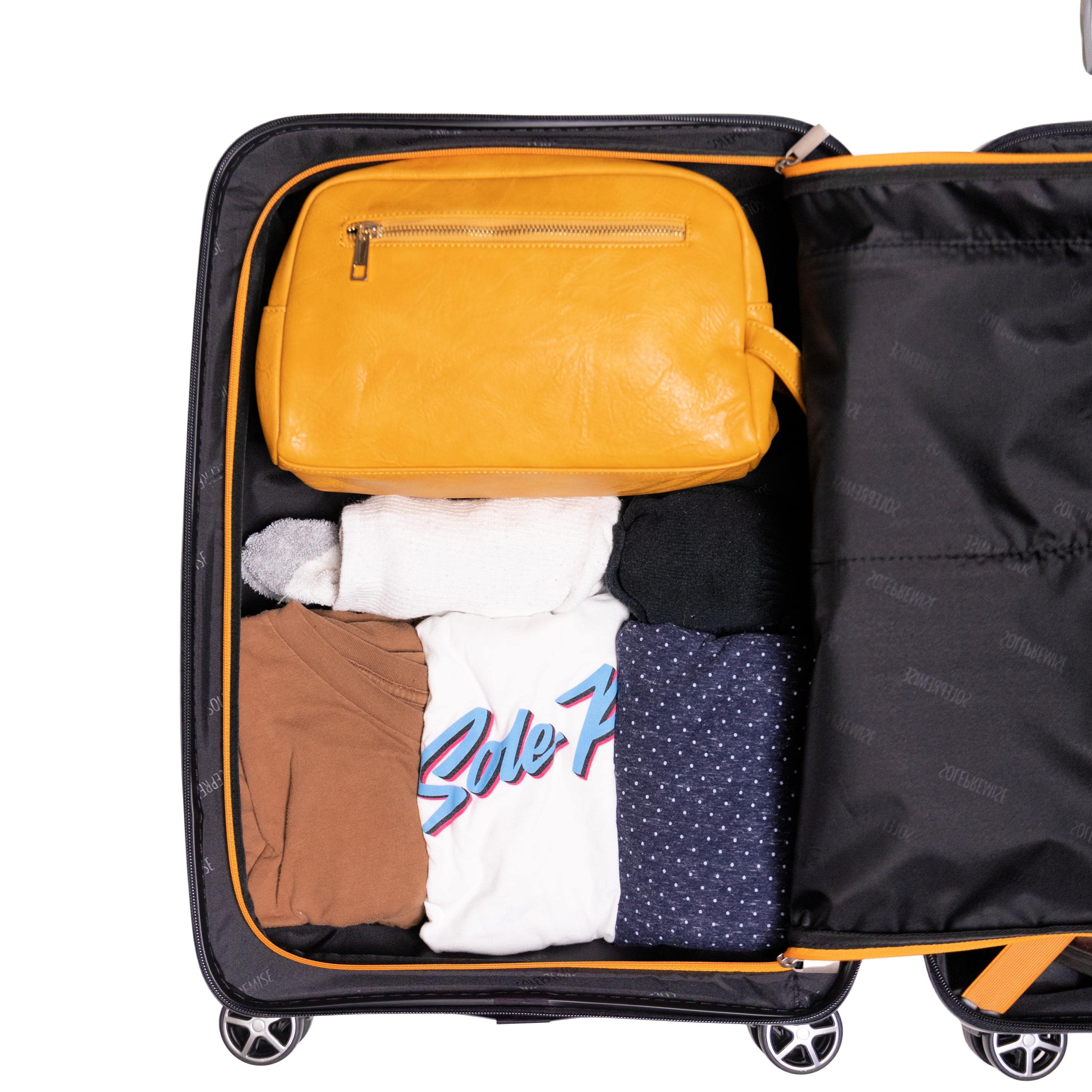 Black Hardcase Roller Luggage Set (28', 24' And 20')