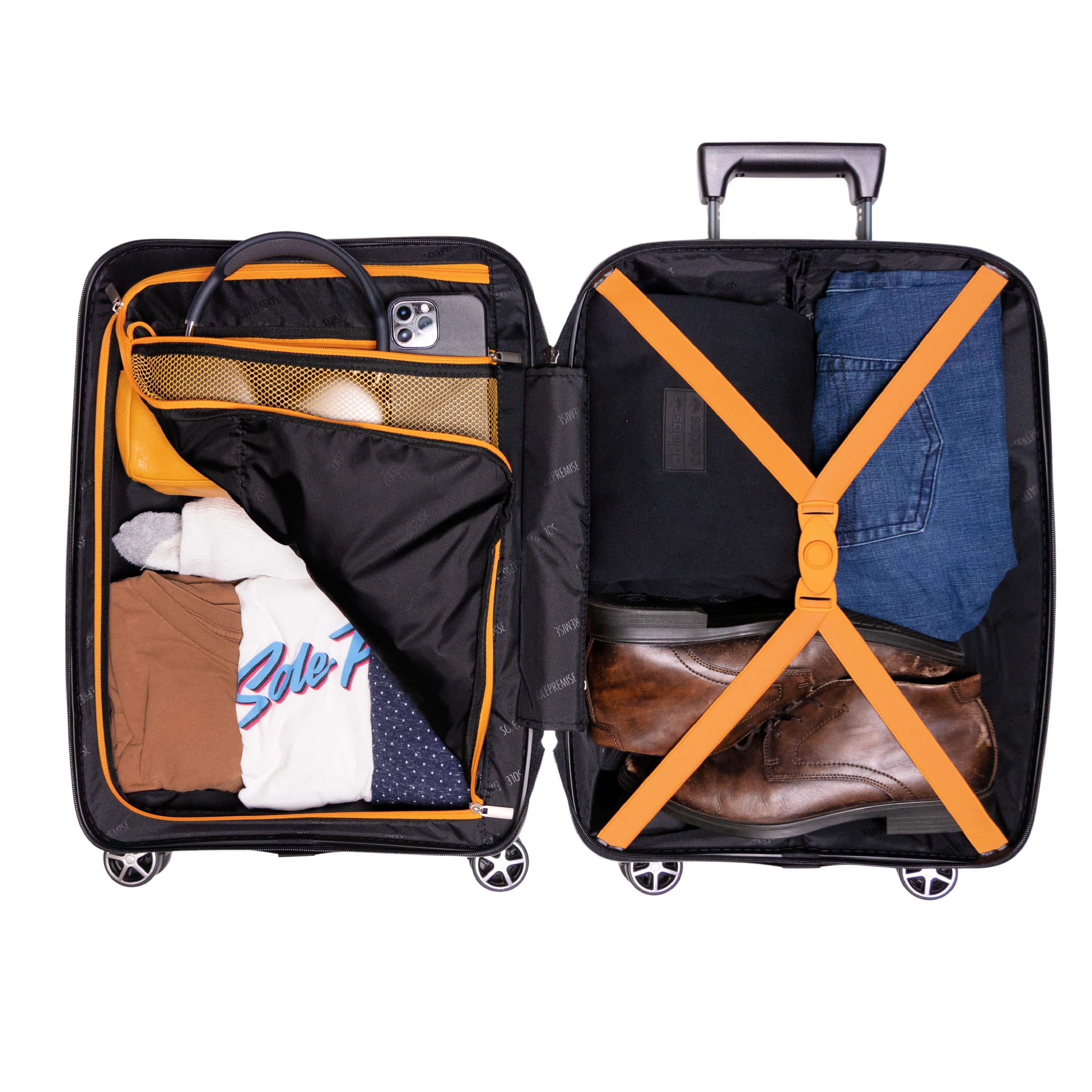 Black Hardcase Roller Luggage Set (28', 24' And 20')
