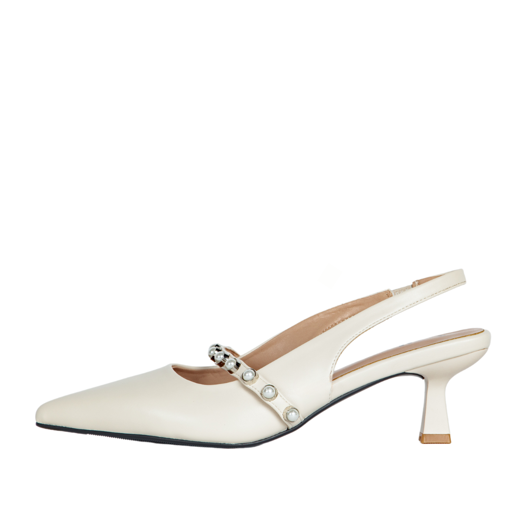 Sophia Slingback Pumps Ivory | Extended Sizing Only