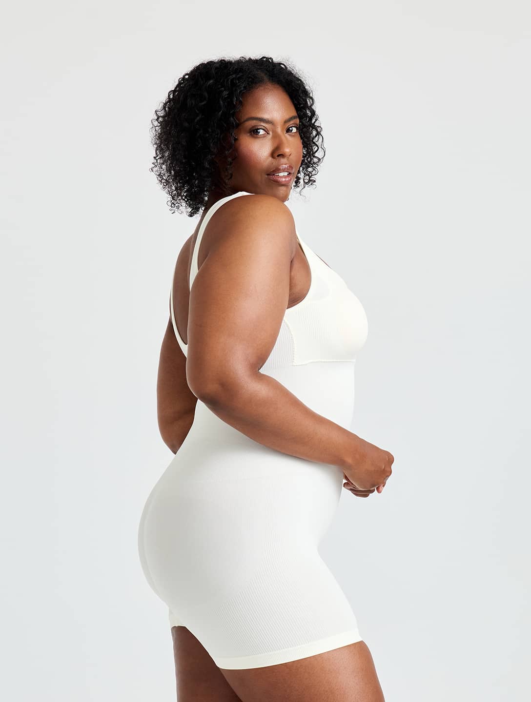 Square Neck Shapewear Jumpsuit | Includes Plus Size